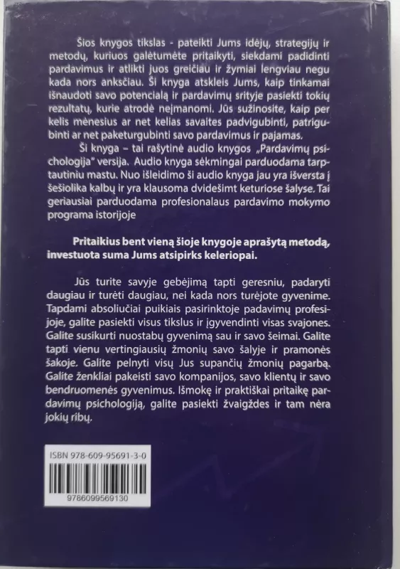 Pardavimų psichologija: padidinkite savo pardavimus greičiau ir lengviau - Brian Tracy, knyga 3