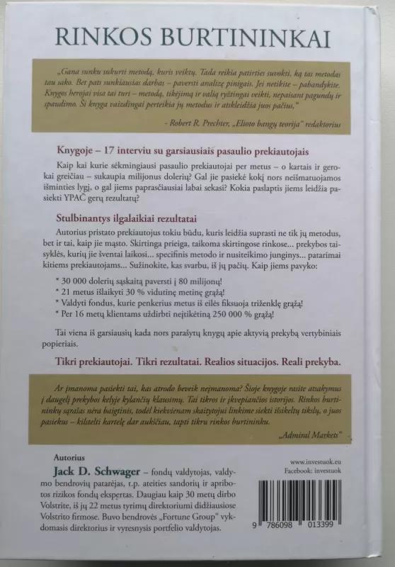 Rinkos burtininkai: interviu su garsiausiais pasaulio prekiautojais - Jack D. Schwager, knyga 3