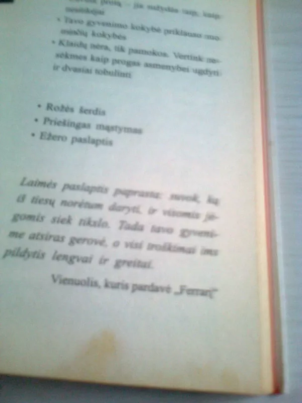 Vienuolis, kuris pardavė "Ferrarį" - Robin Sharma, knyga 4