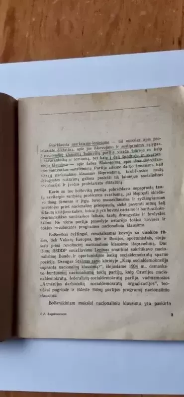 Apie J. V. Stalino kūrinį ,,Marksizmas ir nacionalinis klausimas‘‘ - Bogdasarovas A., knyga 4