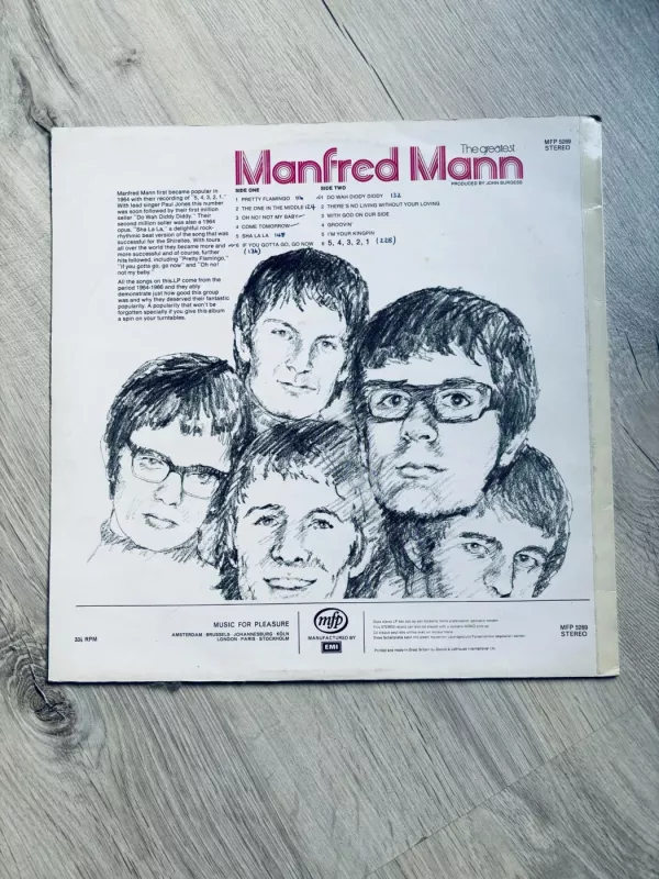 Manfred Mann - The Greatest - Manfred Mann, plokštelė 6