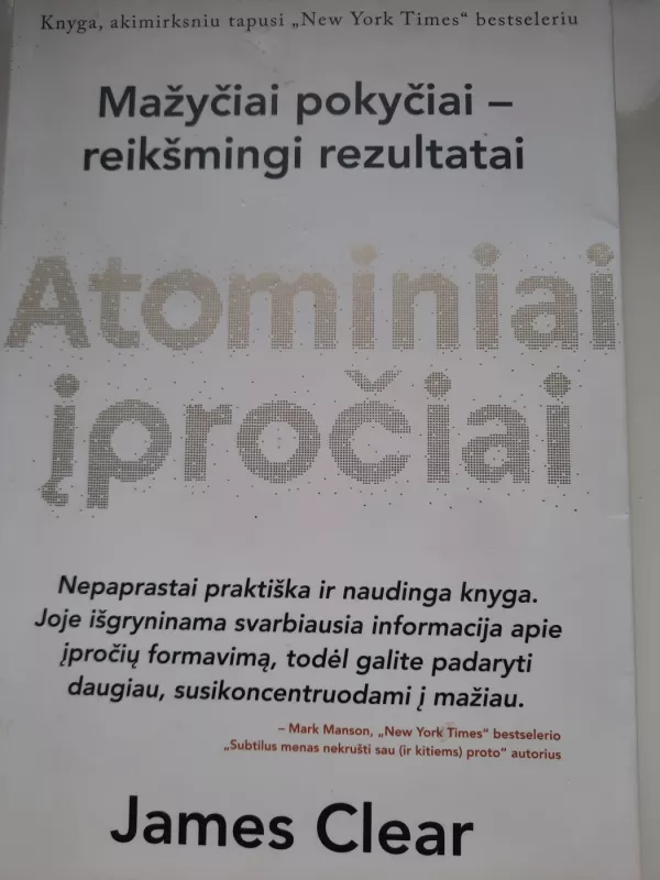 Atominiai įpročiai - James Clear, knyga 3