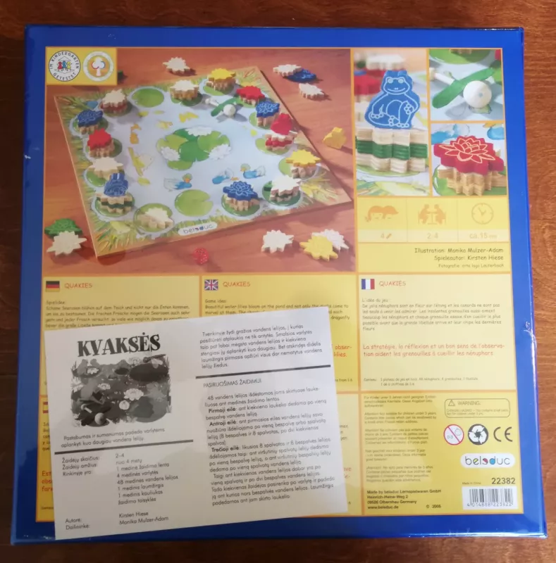 Stalo žaidimas Beleduc "Kvaksės" (Quakies), nuo 4 m. / Board game Beleduc Quakies - , stalo žaidimas 3