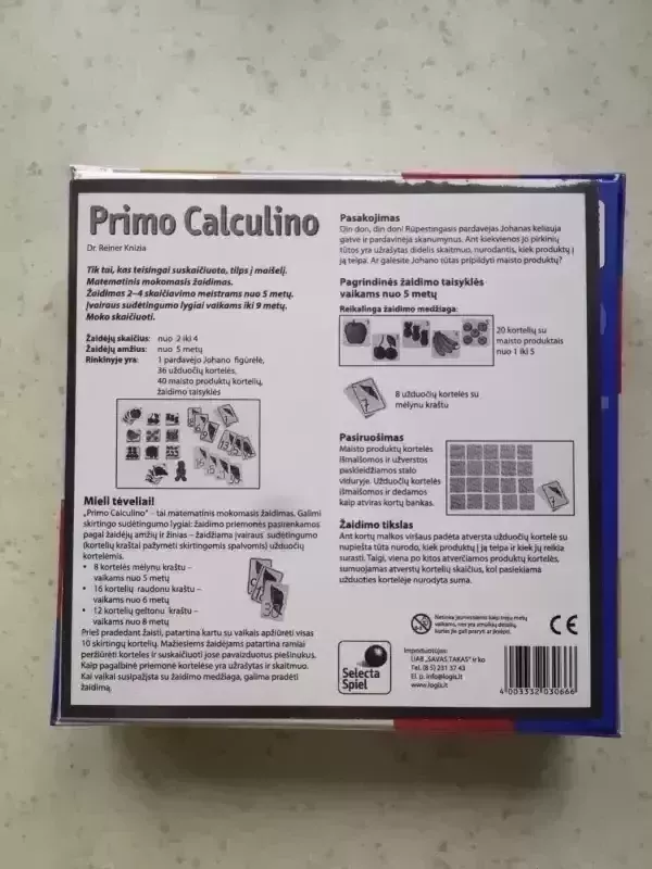 Stalo žaidimas Selecta “Primo Calculino”, 5 - 9 m. - , stalo žaidimas 3