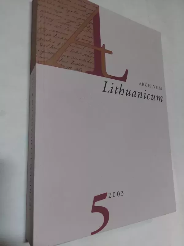 Archivum Lituanicum 5 - Autorių Kolektyvas, knyga 3