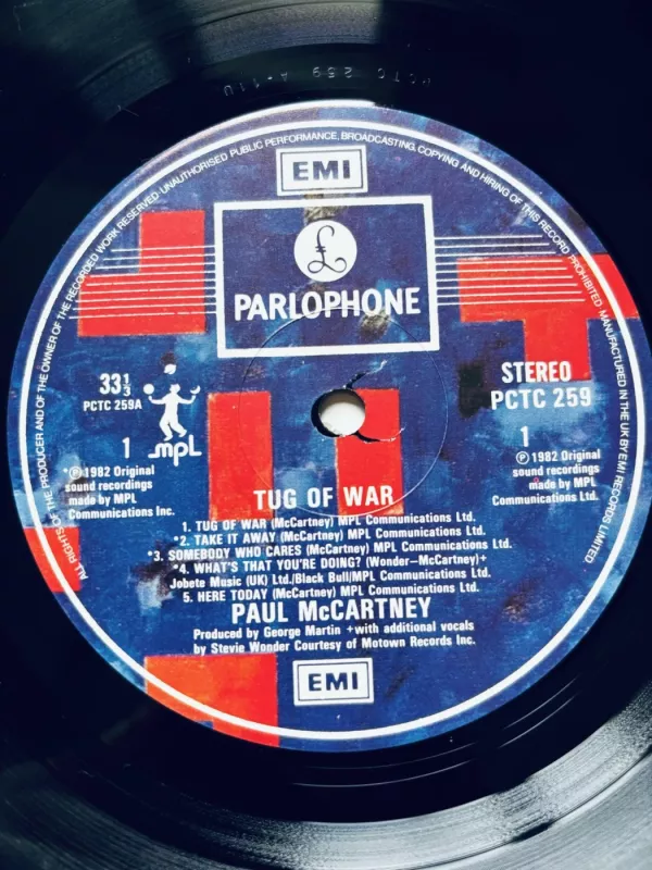 Paul McCartney - Tug Of War - Paul McCartney, plokštelė 3