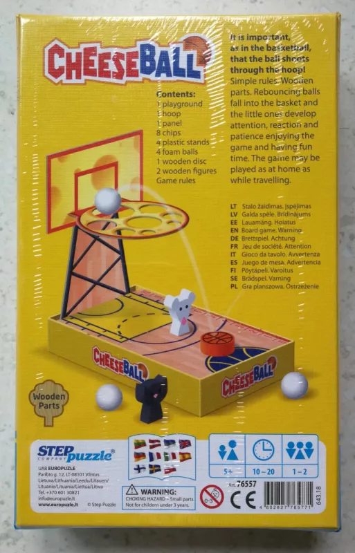 Stalo žaidimas "Sūrio krepšinis"/  Board game Cheeseball - , stalo žaidimas 3