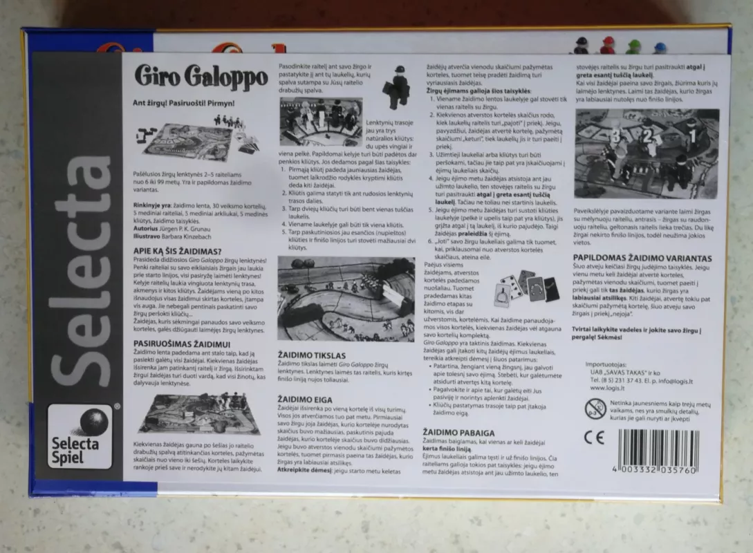 Stalo žaidimas Selecta "Giro Galoppo" nuo 6 m. / Brettspiel / Board game Selecta Giro Galoppo - , stalo žaidimas 3