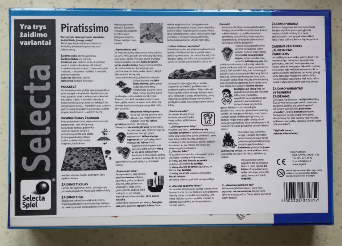 Stalo žaidimas Selecta "Piratissimo" nuo 6 m. / Board game Brettspiel Selecta Piratissimo - , stalo žaidimas 3