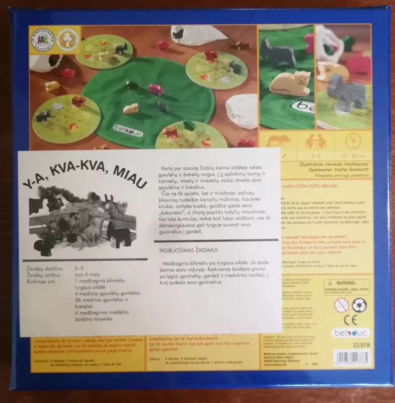 Stalo žaidimas Beleduc “Y-a, kva-kva, miau”, nuo 4 m. Board game IA-QUAK-MIAU - , stalo žaidimas 3