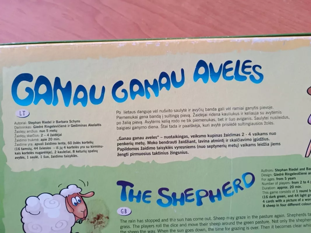 Ganau ganau aveles - , stalo žaidimas 4