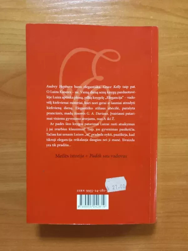 Elegancija - Kathleen Tessaro, knyga 3