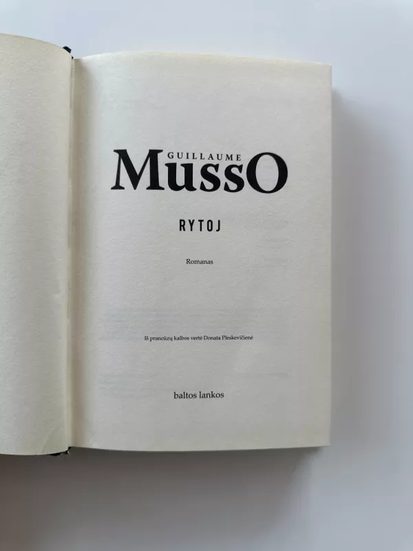 Rytoj - Guillaume Musso, knyga 3