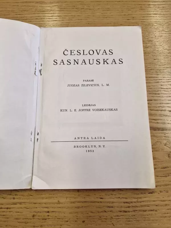 ČESLOVAS SASNAUSKAS - Juozas Žilevičius, knyga 3