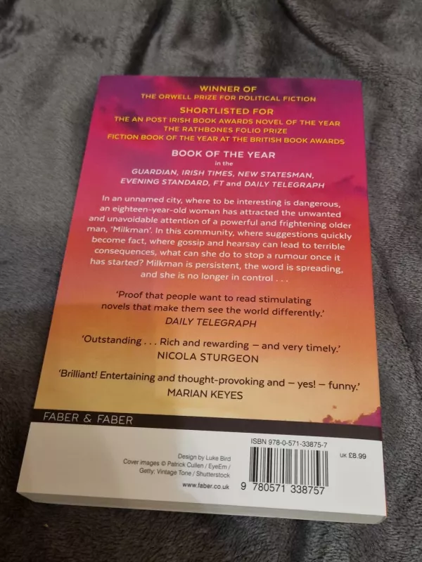 Milkman - Anna Burns, knyga 3