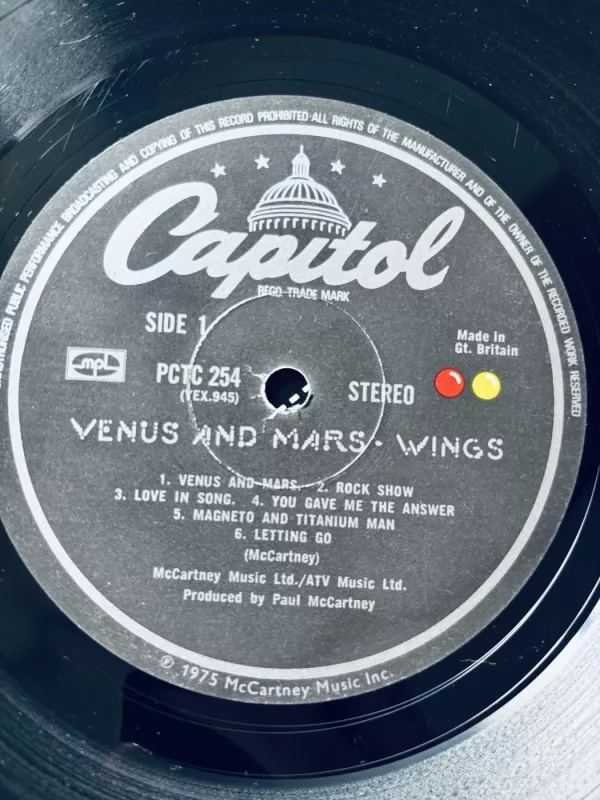 Wings – Venus And Mars - Wings 2, plokštelė 6