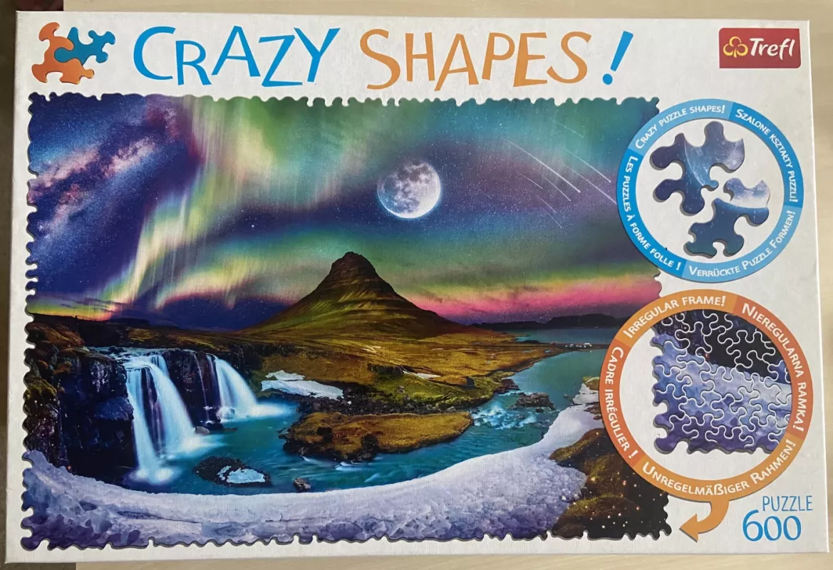 Trefl Crazy Shapes Aurora Over Iceland (600 d.) - , stalo žaidimas 2