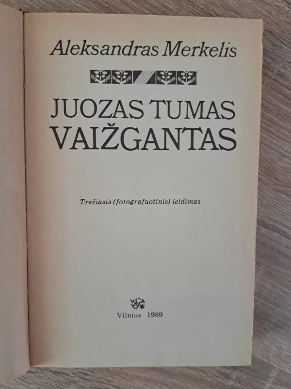 Juozas Tumas Vaižgantas - Aleksandras Merkelis, knyga 3