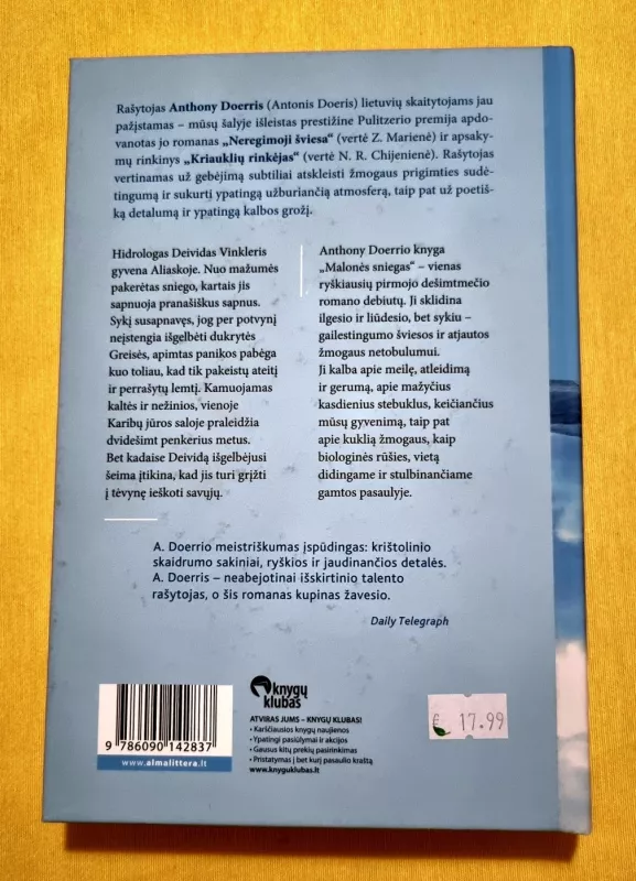 Malonės sniegas - Doerr Anthony, knyga 3