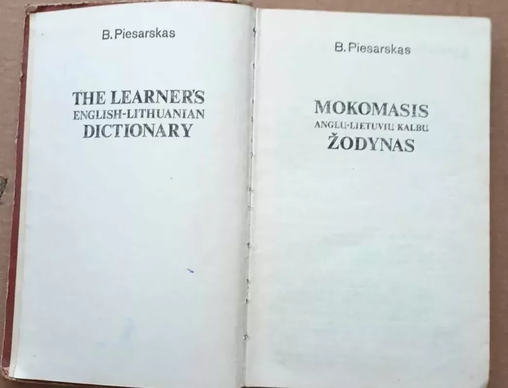 Mokomasis anglų-lietuvių kalbų žodynas - B. Piersarskas, knyga 3