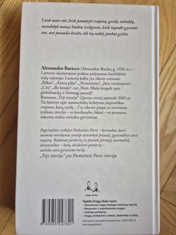 Toji istorija - Alessandro Baricco, knyga 3