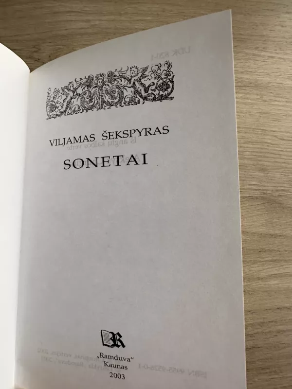 Sonetai - Viljamas Šekspyras, knyga 3