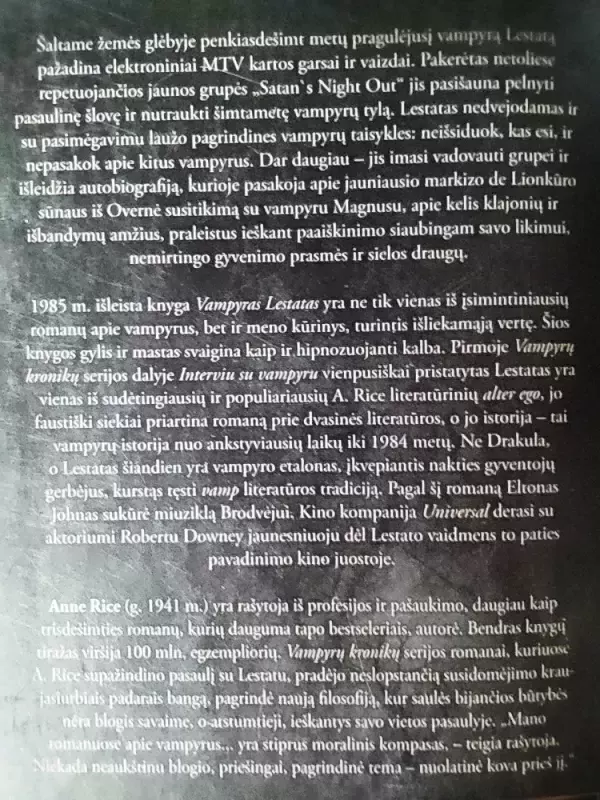 Lestatas - Anne Rice, knyga 3