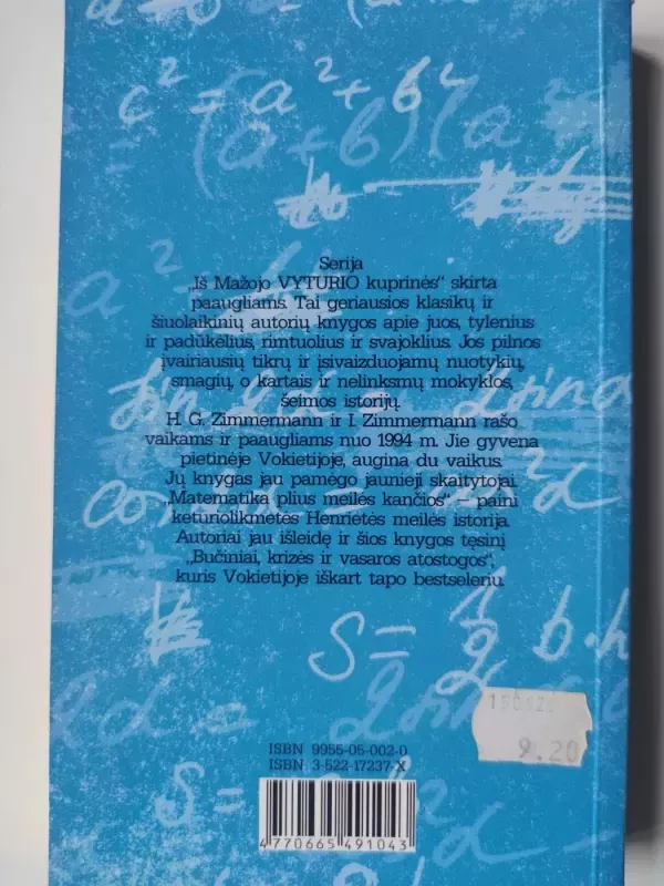 Matematika plius meilės kančios - Irene Zimmermann, knyga 3