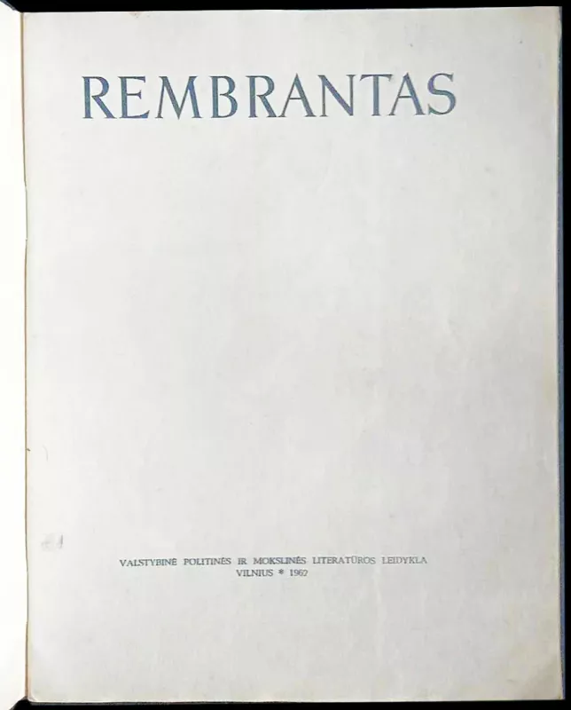 Rembrantas - Autorių Kolektyvas, knyga 4