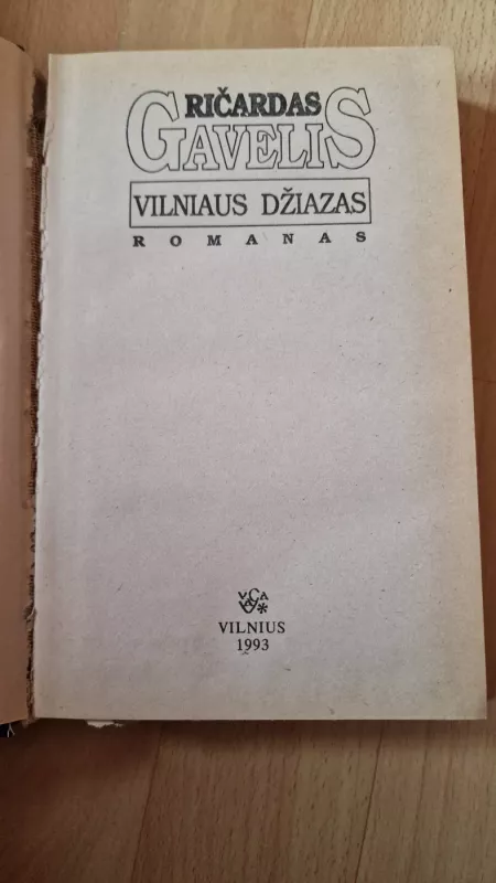 Vilniaus džiazas - Ričardas Gavelis, knyga 2