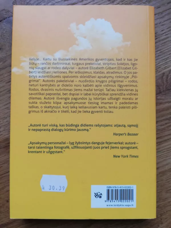 Piligrimai - Elizabeth Gilbert, knyga 3