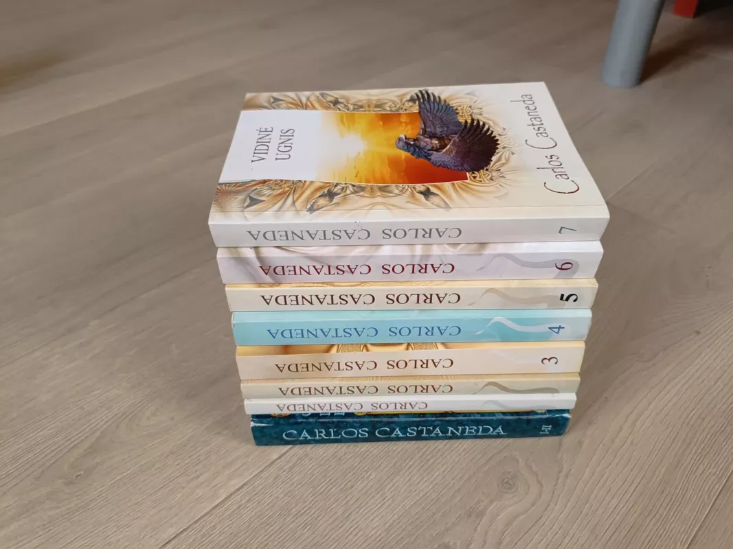 Carlos castandea, knygų rinkinys: Liko ratas, Don chuano mokymas, Vidine ugnis, Erelio dovana, Antrasis jėgos žiedas, sakmės apie jėgą, Kelionė į ikstleną, Dono chuano mokymas I Kita tikrovė II. - Carlos Castaneda, knyga