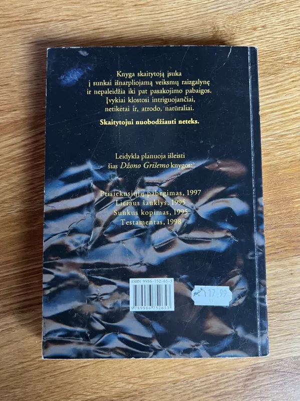 Firma - Džonas Grišemas, knyga 3