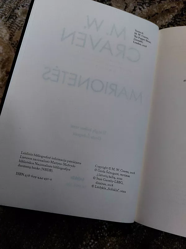 Marionetės - M.W. Craven, knyga 5
