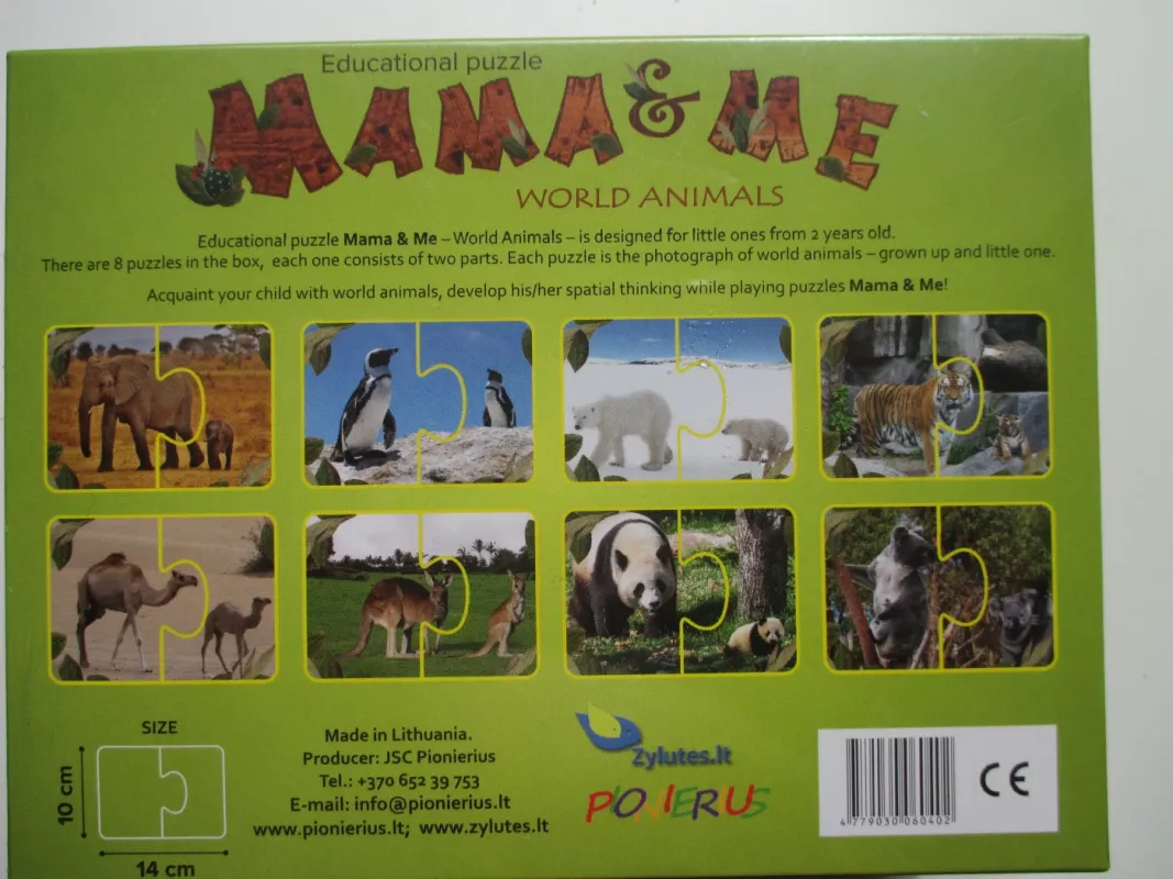"Mama & me, World animals", 2+ - , stalo žaidimas 3