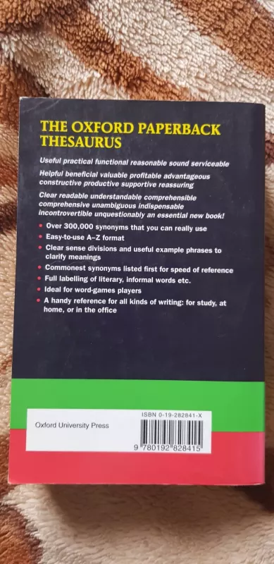 The Oxford Paperback Thesaurus An A-Z of synonyms - Betty Kirkpatrick, knyga 5