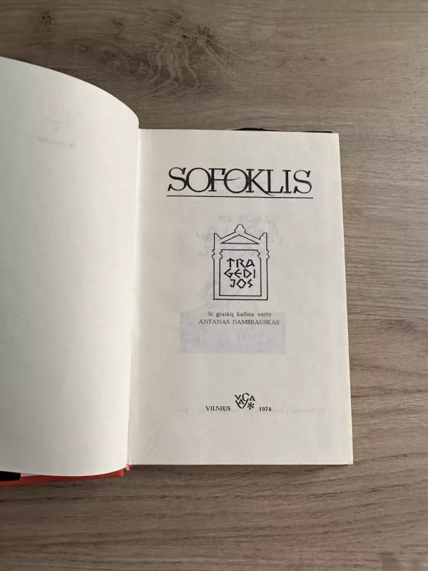 SOFOKLIS - Antanas Dambrauskas, knyga 4
