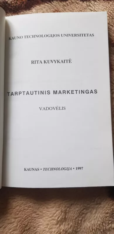Tarptautinis marketingas - R. Kuvykaitė, knyga 3