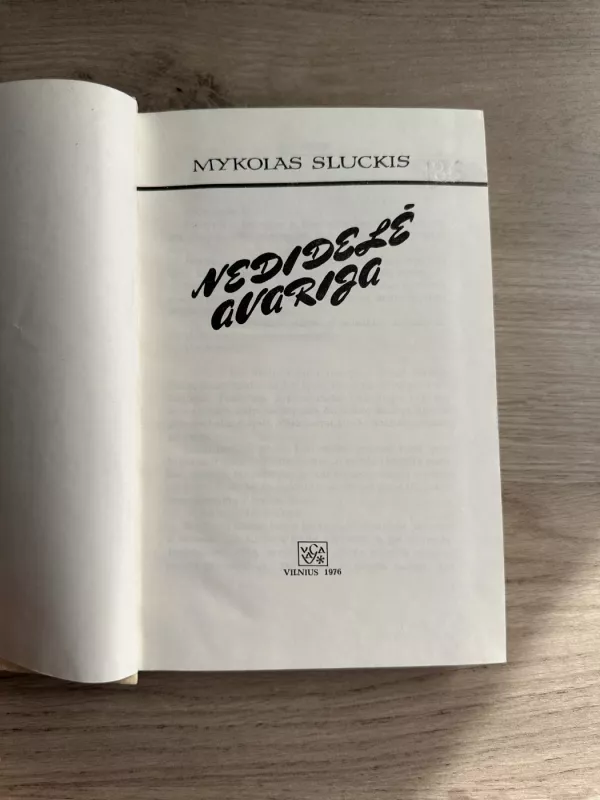 Nedidelė avarija - Mykolas Sluckis, knyga 4