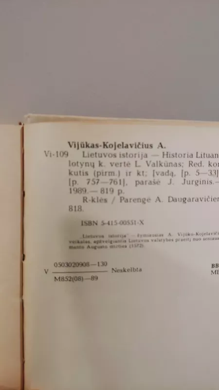 Lietuvos istorija - Albertas Vijūnas-Kojelavičius, knyga 6