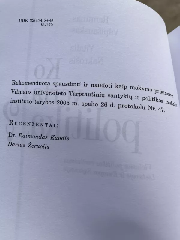 Ko verta politika? - Ramūnas Vilpišauskas, knyga 4