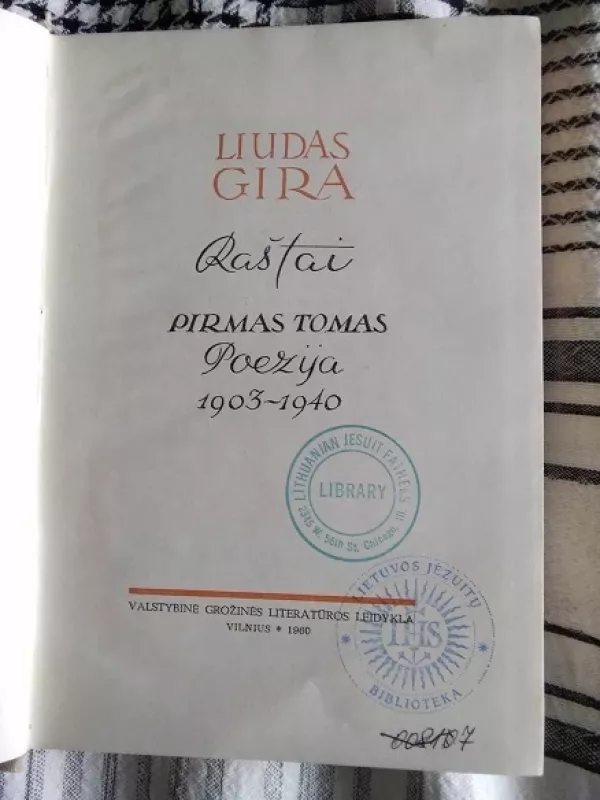 Raštai. Pirmas tomas. Poezija 1903-1940 - Liudas Gira, knyga 3