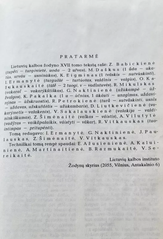 Lietuvių kalbos žodynas XVII TOMAS - Autorių Kolektyvas, knyga 4