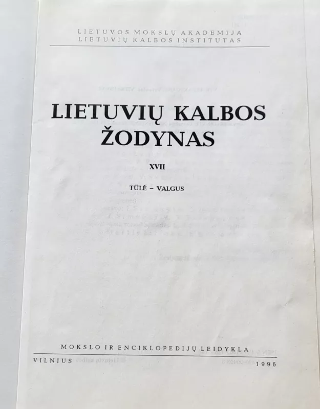 Lietuvių kalbos žodynas XVII TOMAS - Autorių Kolektyvas, knyga 3