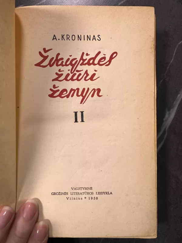ŽVAIGŽDĖS ŽIŪRI ŽEMYN (II dalis) - Arčibaldas Kroninas, knyga 3
