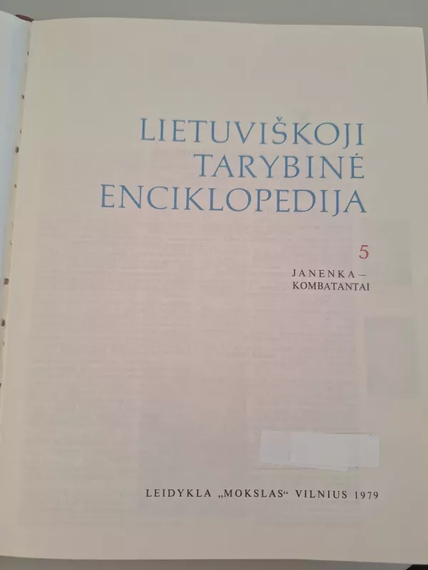 Lietuviškoji Tarybinė Enciklopedija (5 tomas) - Autorių Kolektyvas, knyga 4