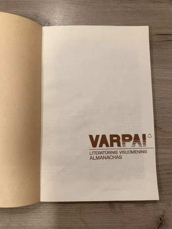 Varpai 1989. Literatūrinis visuomeninis almanachas - Autorių Kolektyvas, knyga 3