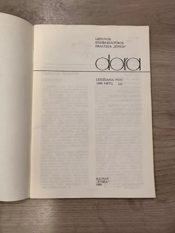 Dora (3 numeris) - Redaktorių kolegija, knyga 4