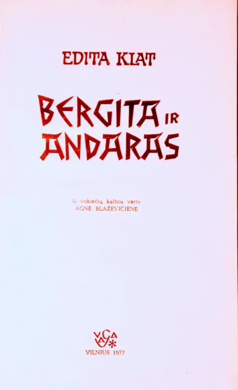 Bergita ir Andaras - Edita Klat, knyga 3