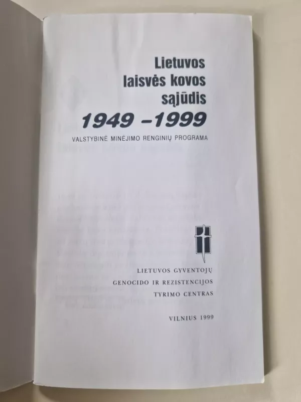 Lietuvos laisvės kovos sąjūdis 1949-1999 - Autorių Kolektyvas, knyga 3